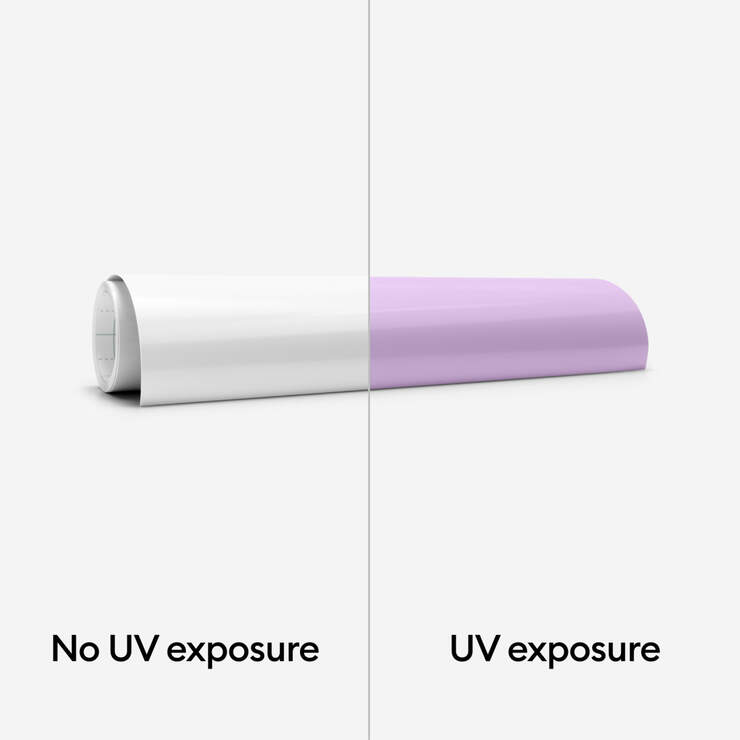 UV-Activated, Color-Changing Iron-On, White - Violet UV-Activated, Color-Changing Iron-On, White - Violet