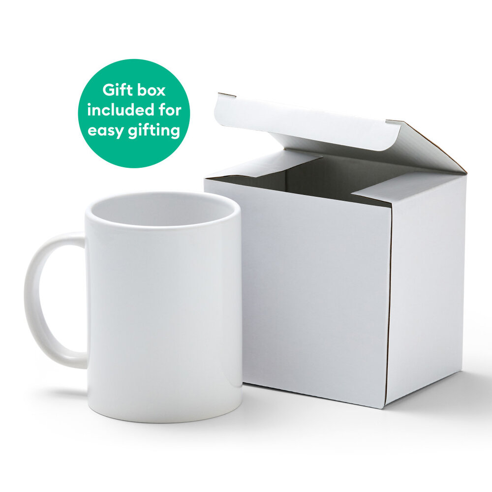 Taza Cricut Ceramic Mug Blank 15 oz con caja lista para regalo