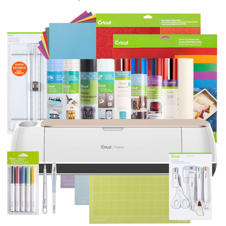 Cricut Maker® + Everything Materials Bundle, Champagne Cricut Maker® + Everything Materials Bundle, Champagne