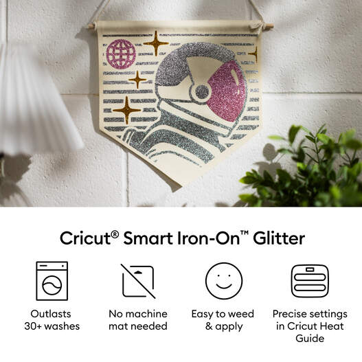 Cricut&reg; Smart Iron-On&trade; Glitter Matless Heat Transfer Vinyl, Nebula Sampler - 13 in x 12 in (3 ct)