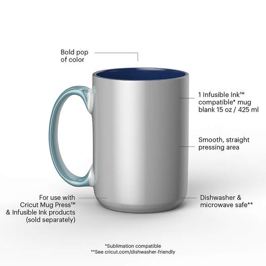 Cricut Blank Beveled Ceramic Mug 15 Oz425 Ml 1 Ct