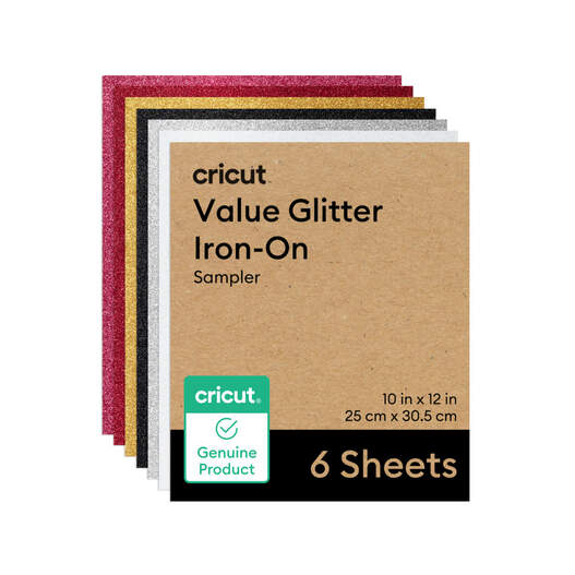 Value Glitter Iron-On, Party Sampler - 10 in x 12 in (6 ct)