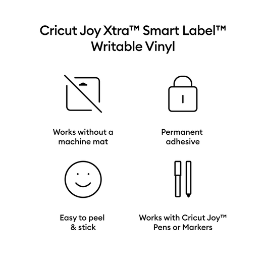 Cricut Joy Xtra Smart Vinyl – Permanent (3 ft) - Black