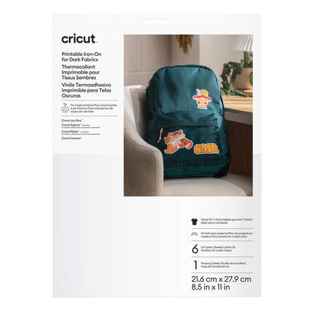 Printable Iron on, Dark Fabrics - 8.5 in x 11 in (6)