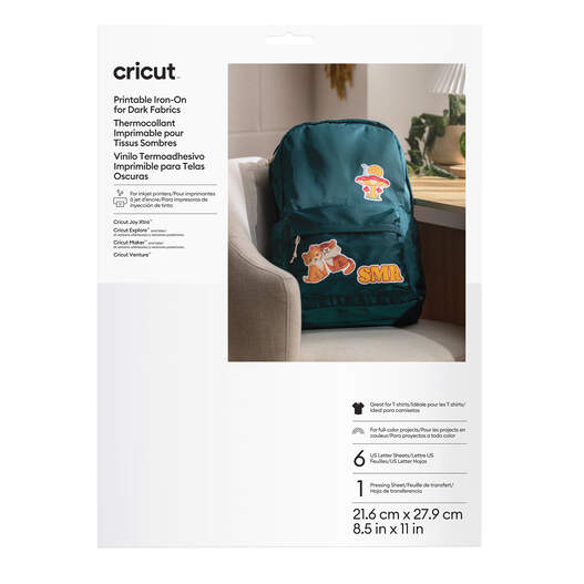 Printable Iron on, Dark Fabrics - 8.5 in x 11 in (6)