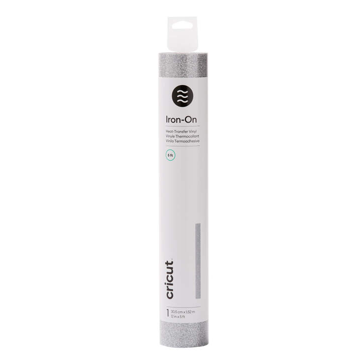 Glitter Iron-On (5 ft), Silver Glitter Iron-On (5 ft), Silver