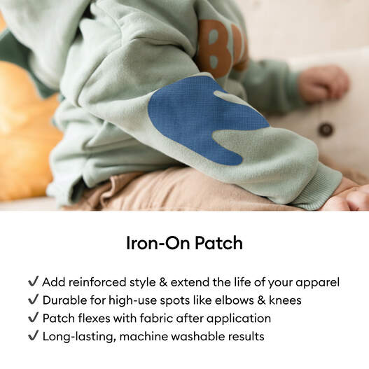 Iron-on Patch, Blue Denim Tones, 3 in x 4.25 in (18)
