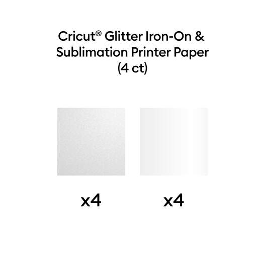 Cricut&reg; Sublimation Glitter Iron-On Kit &ndash; 8.5 in x 11 in (4 ct)