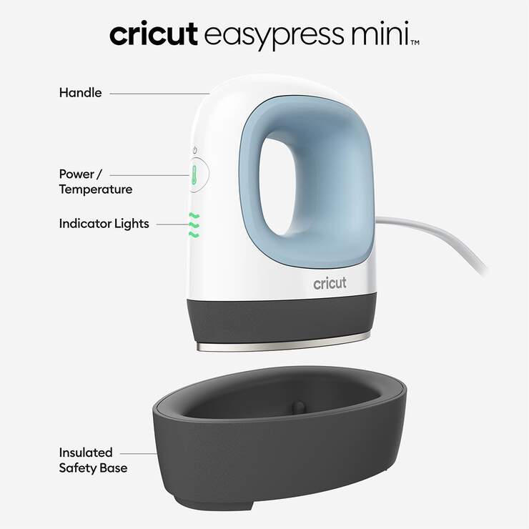 Cricut EasyPress Mini™, Zen Blue + Essentials Iron -On Bundle