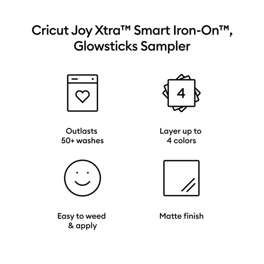 Cricut Joy Xtra Smart Iron-On Sampler (3 ct) - 22139598