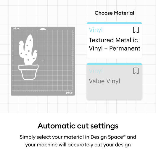 Cricut® Textured Metallic Vinyl – Permanent, Luxe Sampler - 12 in x 12 in (6 ct)