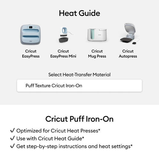 Cricut® Puff Iron-On (12 in x 19 in) Cricut® Puff Iron-On (12 in x 19 in)