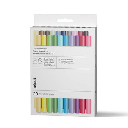 Cricut&reg; Dual-Sided Markers, Ultimate Set (20 ct) + Adapter