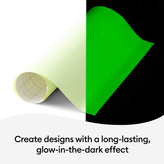 30CMX15CM Glow in the Dark Permanent Vinyl for Cricut Luminous Adhesive  Vinyl Sheets for Cups Mugs