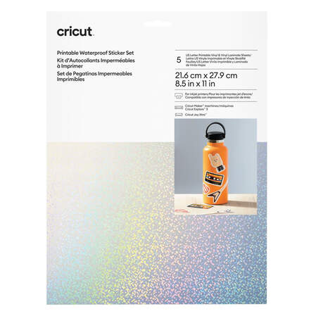 Printable Waterproof Holographic Sticker Set - US Letter (5 ct) Printable Waterproof Holographic Sticker Set - US Letter (5 ct)