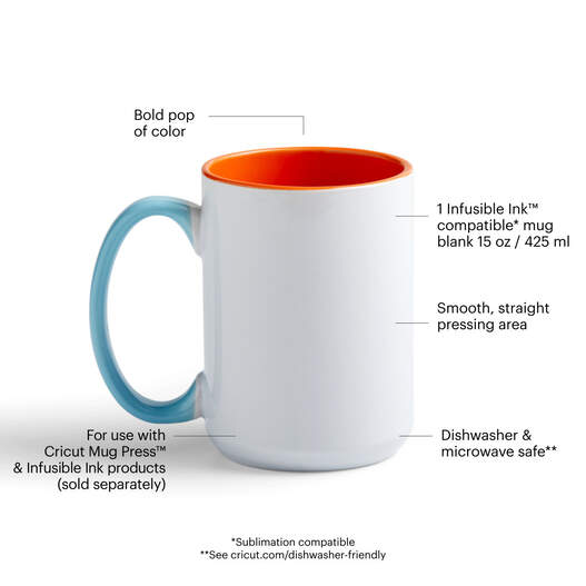 Beveled Ceramic Mug Blank - 15 oz/425 ml (1 ct)