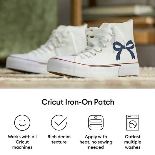 Iron-on Patch, Blue Denim Tones, 3 in x 4.25 in (18)