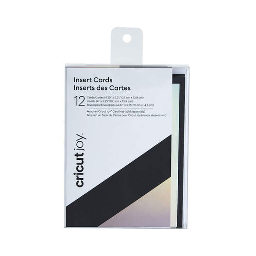 Cricut Joy™ Insert Cards, Black/Silver Matte Holographic 4.25" x 5.5"