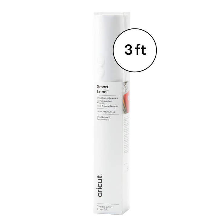 Smart Label™ Writable Vinyl – Removable, Transparent (3 ft)