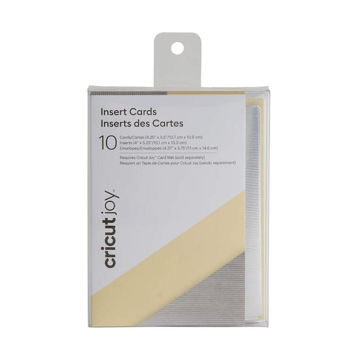 Cricut Joy™ Insert Cards, Cream/Silver Brush 4.25" x 5.5"