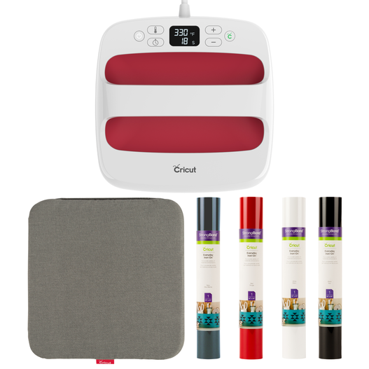 Cricut EasyPress&trade; 2, Raspberry  - 9" x 9" + Starter Kit