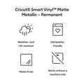 Smart Vinyl Matte Metallic - Permanent, Silver 5 ft