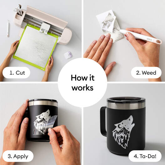 Cricut® Textured Metallic Vinyl – Permanent, Luxe Sampler - 12 in x 12 in (6 ct)