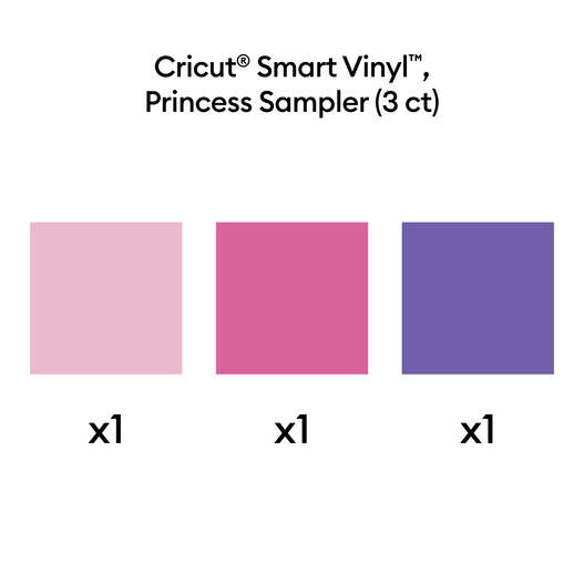 Cricut&reg; Smart Vinyl&trade; Matless Permanent Vinyl, Princess Sampler - 13 in x 12 in (3 ct)