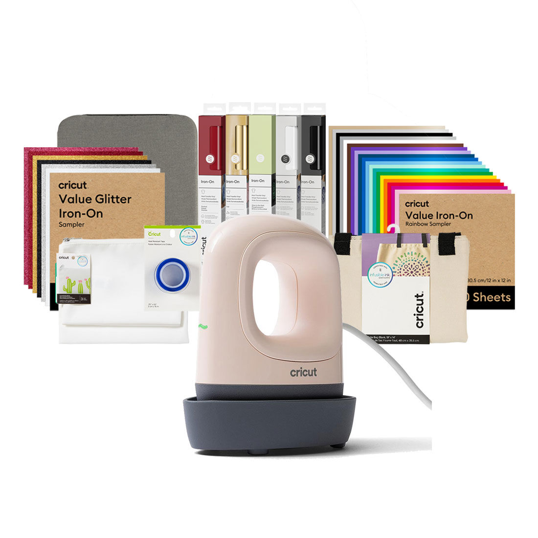 Cricut EasyPress Mini LT | Blush Pink | Everything Bundle