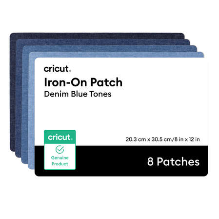 Iron-on Patch, Blue Denim Tones, 8 in x 12 in (8)
