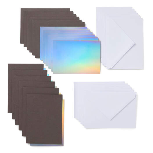 Holographic Card A4 Silver Rainbow Card Metallic Holographic Paper