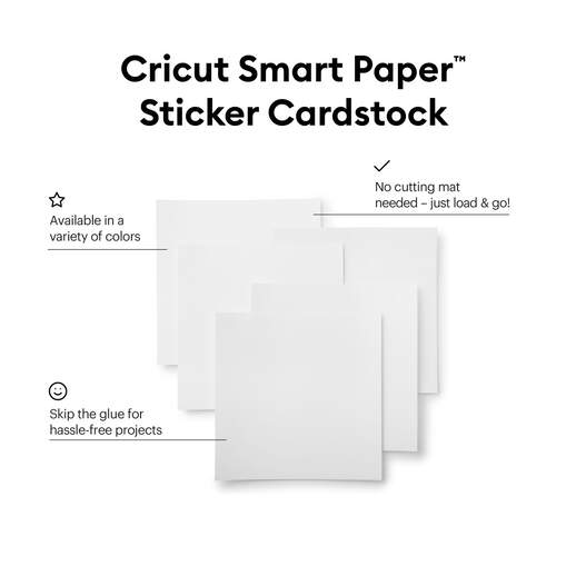 Cricut Smart Paper Sticker Cardstock - 10 Sheets - 13in x 13in - Adhesive  Paper for Stickers - Compatible with Cricut Explore 3/Maker 3 - Black