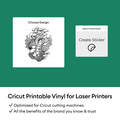 Cricut® Printable Vinyl for Laser Printers - 8.5 in x 11 in (25 ct)