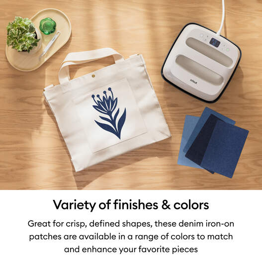 Iron-on Patch, Blue Denim Tones, 4 in x 6 in (16)