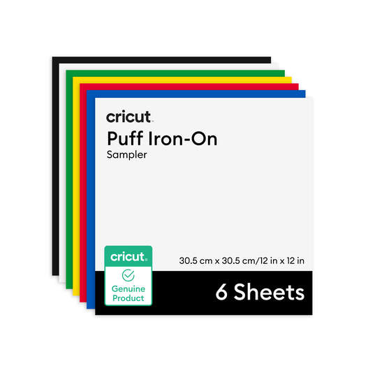 Cricut® Puff Iron-On, Classics Sampler - 12 in x 12 in (6 ct)