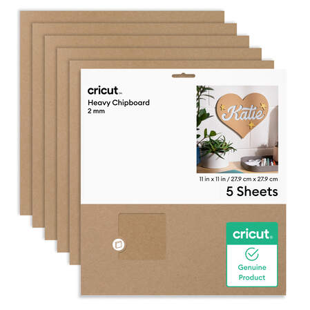Cricut&reg; Heavy Chipboard, 2mm 11 in x 11 in (5 ct)