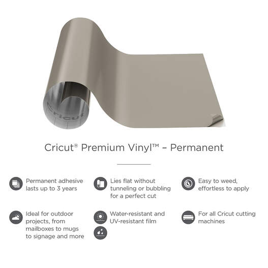 Silver Cricut Premium Permanent Vinyl