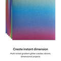 Cricut&reg; Gradient Glitter Paper, Rainbow Sampler - 12 in x 12 in (12 ct)