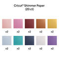 Cricut&reg; Shimmer Paper, Rainbow Sampler - 12 in x 12 in (20 ct)