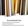 Cricut® Textured Metallic Vinyl – Permanent, Luxe Sampler - 12 in x 12 in (6 ct)