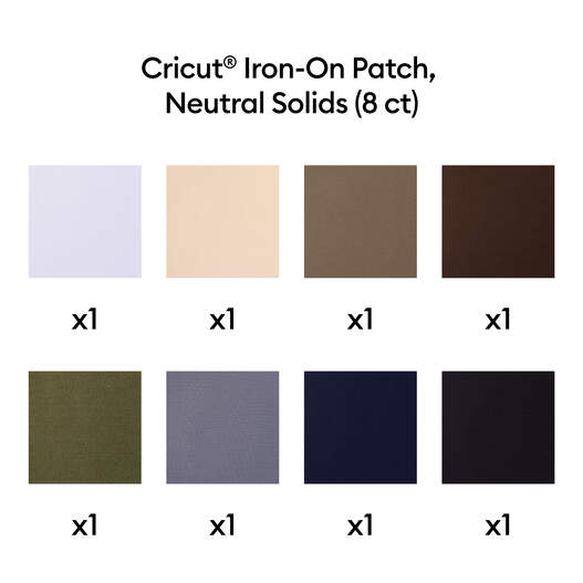 Iron-on Patch, Neutral Solids, 8 in x 12 in (8)