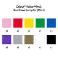 Cricut® Value Vinyl, Rainbow Sampler - 12 in x 12 in (10 ct)