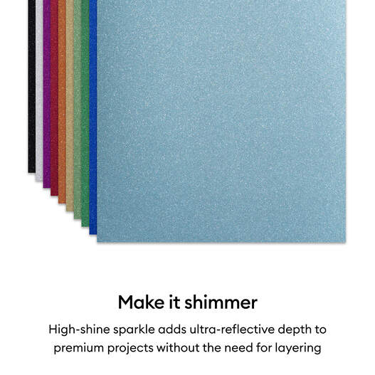 Cricut&reg; Foil Glitter Paper, Rainbow Sampler - 12 in x 12 in (20 ct)