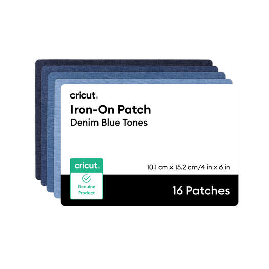 Iron-on Patch, Blue Denim Tones, 4 in x 6 in (16)