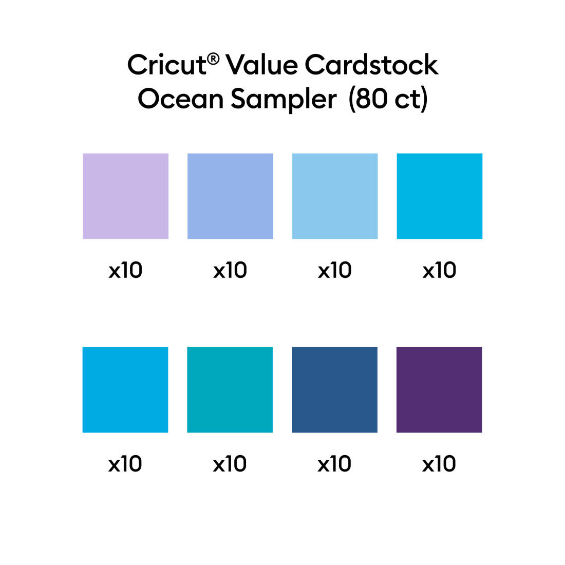 Cricut Value Cardstock Ocean Sampler - 8.5