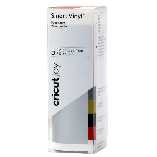 Cricut Joy Vinylfolie Smart Vinyl Permanent (Weiß, 121,9 x 13,9 cm,  Dauerhaft klebend)