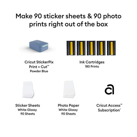 Cricut StickerPix Print + Cut&trade; Ultimate Plus Bundle + Cricut Access&trade; Subscription