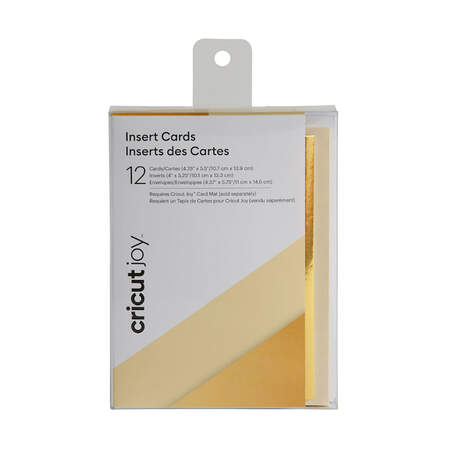 Cricut Joy™ Insert Cards, Cream/Gold Metallic 4.25" x 5.5" Cricut Joy™ Insert Cards, Cream/Gold Metallic 4.25" x 5.5"