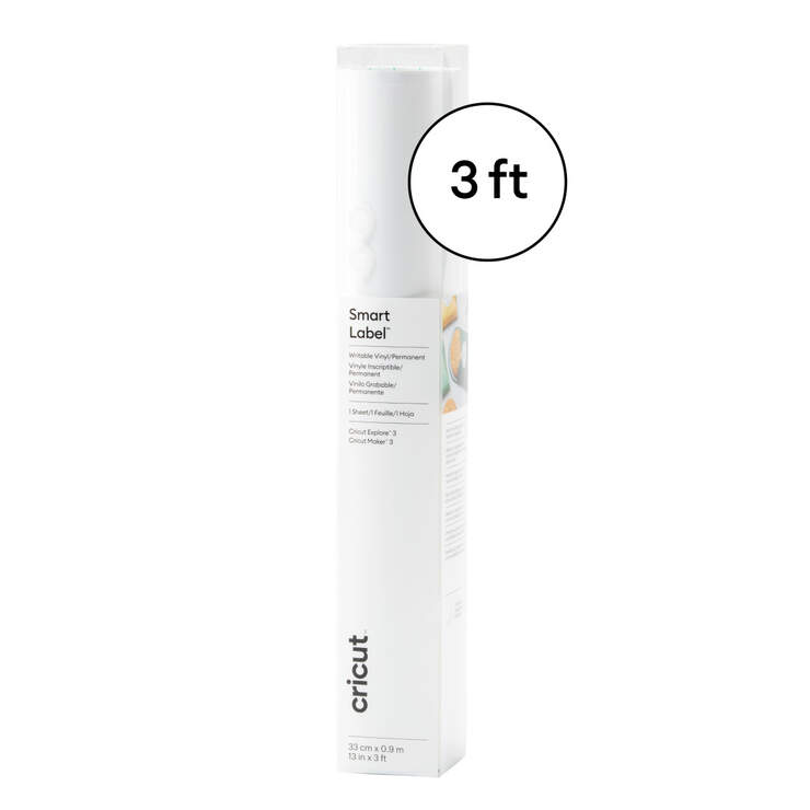 Smart Label™ Writable Vinyl – Permanent, Transparent (3 ft)