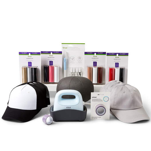  Cricut Hat Press and Everyday Iron-On Sampler Bundle - Curved Heat  Press for HTV Iron On and Sublimation Projects for Cricut Maker, Joy or  Explore Machine (not Included)